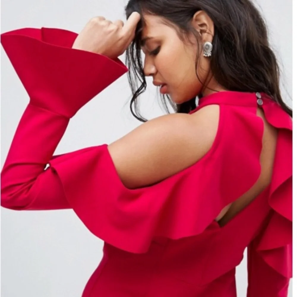 FP Ruffled Cold Shoulder BodyCon Mini Dress - Picture 3 of 7